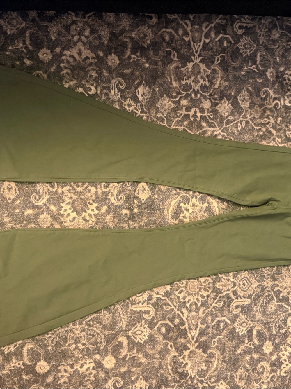 Women's Olive Green Stretch Ponte Pants